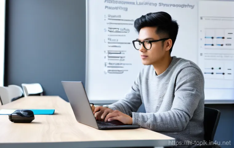 TOPIK 시험 후 취업 준비 체크리스트 - **Prompt:** A vibrant and bustling professional networking event or career fair is in full swing, fe...