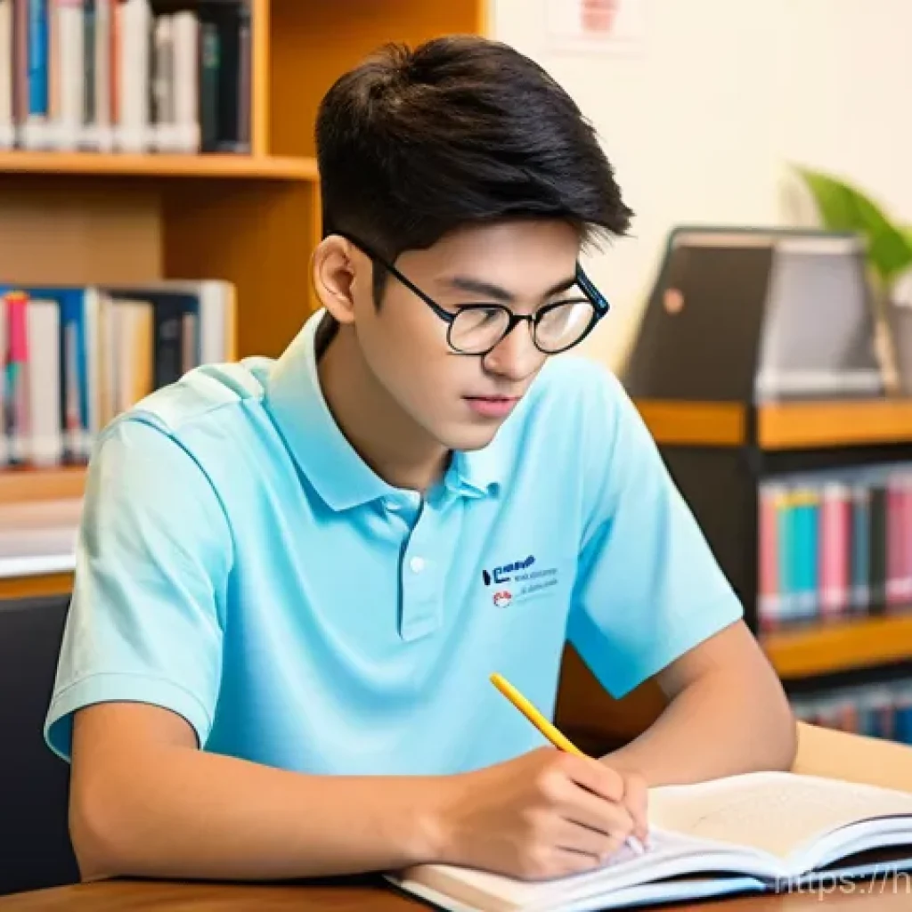 TOPIK 시험 공부 팁 - **Prompt: Dedicated TOPIK Student**
    "A young Indian adult, approximately 20-25 years old, with a...